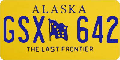 AK license plate GSX642
