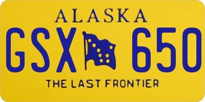 AK license plate GSX650