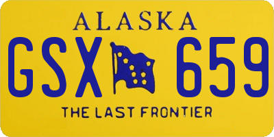 AK license plate GSX659