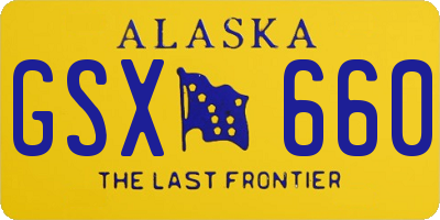 AK license plate GSX660