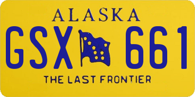 AK license plate GSX661