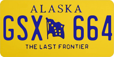 AK license plate GSX664