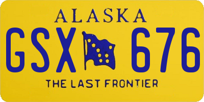 AK license plate GSX676