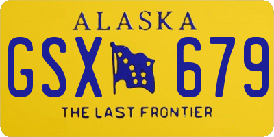 AK license plate GSX679