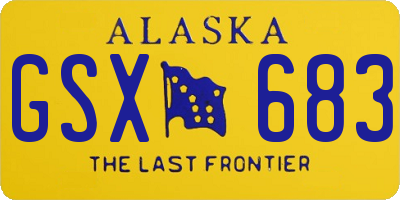 AK license plate GSX683