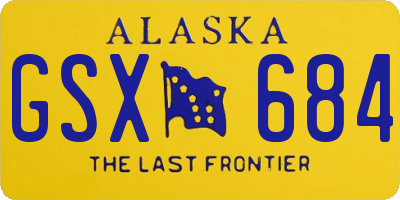 AK license plate GSX684