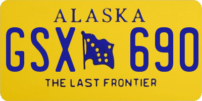 AK license plate GSX690