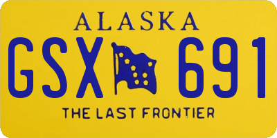 AK license plate GSX691