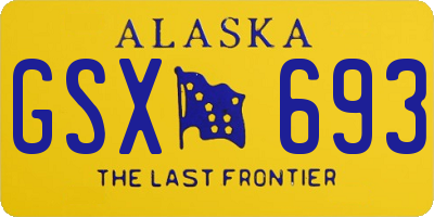 AK license plate GSX693