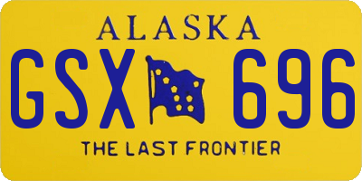 AK license plate GSX696