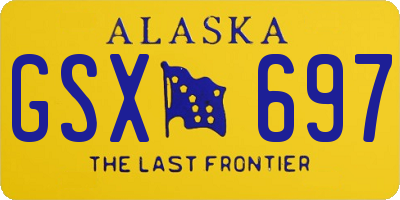 AK license plate GSX697