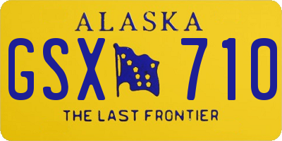 AK license plate GSX710