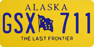 AK license plate GSX711