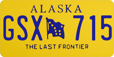 AK license plate GSX715