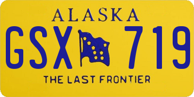 AK license plate GSX719