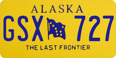 AK license plate GSX727