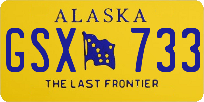 AK license plate GSX733