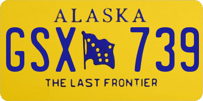 AK license plate GSX739