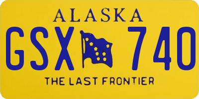 AK license plate GSX740