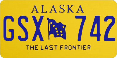 AK license plate GSX742