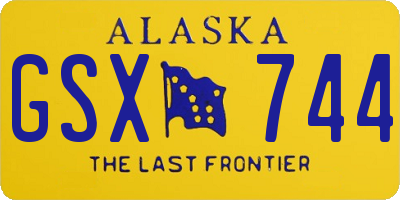 AK license plate GSX744