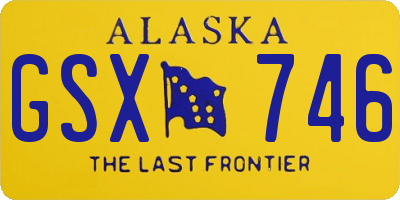 AK license plate GSX746