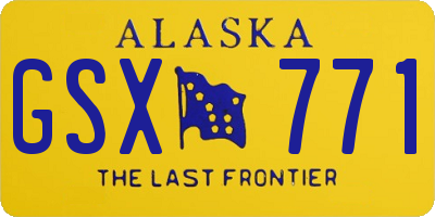 AK license plate GSX771