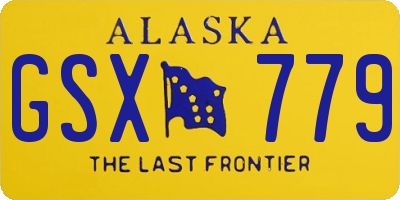 AK license plate GSX779
