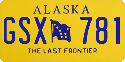 AK license plate GSX781