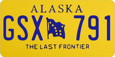 AK license plate GSX791