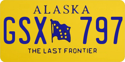 AK license plate GSX797