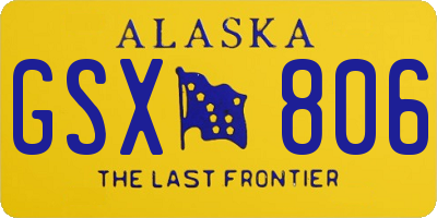 AK license plate GSX806