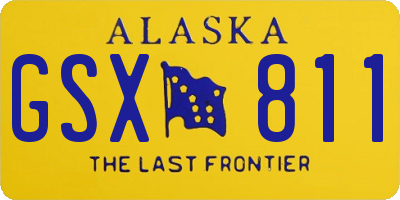 AK license plate GSX811