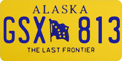 AK license plate GSX813