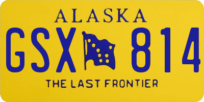 AK license plate GSX814