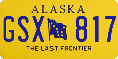 AK license plate GSX817
