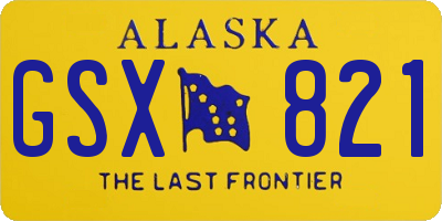 AK license plate GSX821