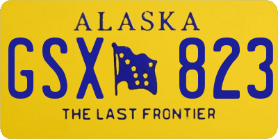 AK license plate GSX823