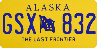 AK license plate GSX832