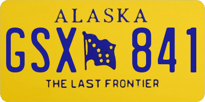 AK license plate GSX841