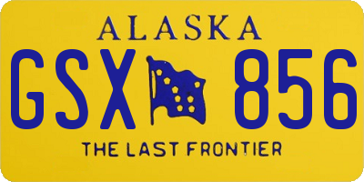 AK license plate GSX856