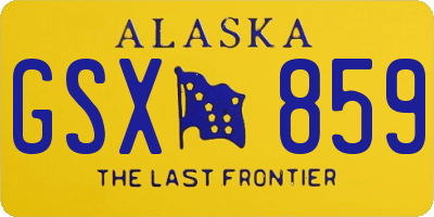 AK license plate GSX859