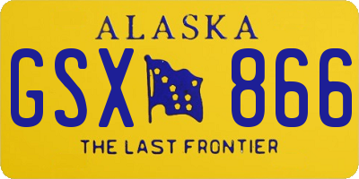 AK license plate GSX866