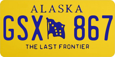 AK license plate GSX867