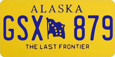 AK license plate GSX879