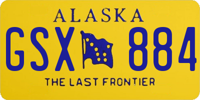 AK license plate GSX884