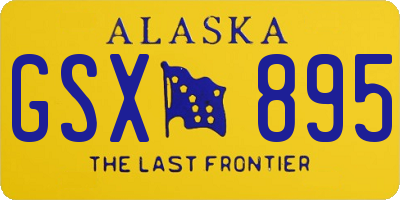 AK license plate GSX895