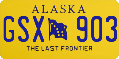 AK license plate GSX903