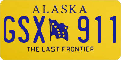 AK license plate GSX911