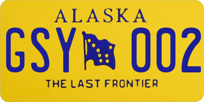 AK license plate GSY002